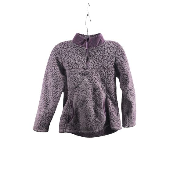 Wonder Nation Girls' Purple Plush Sherpa Fleece Jacket Youth Size Large 10-12 - Picture 1 of 6